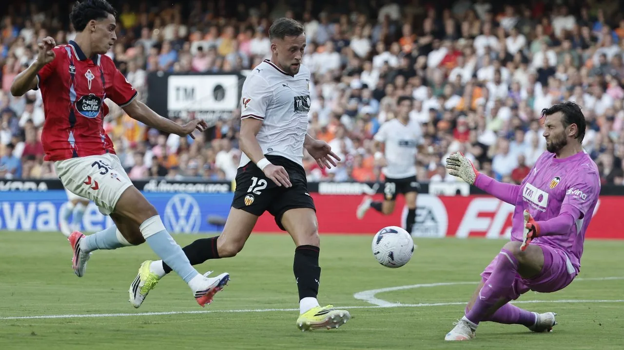 Mestalla: Valencia y Celta empatan sin goles en un partido con pocas ocasiones