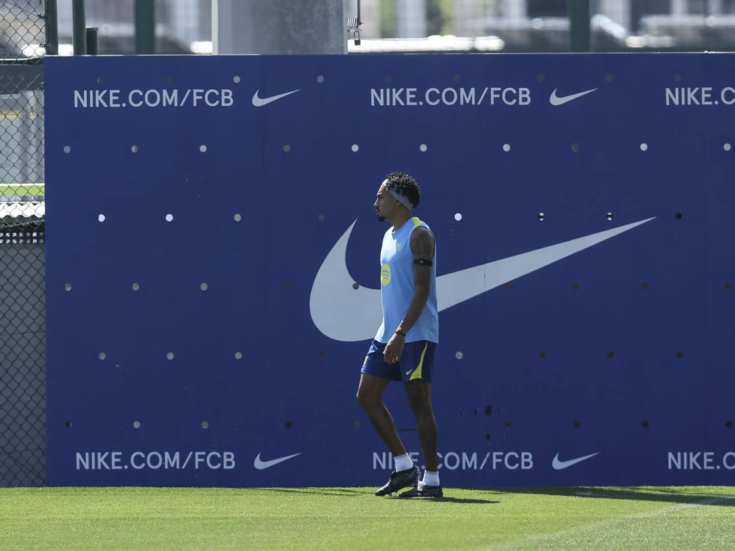 Foto: Raphinha, durante un entrenamiento del FC Barcelona. (AFP7)