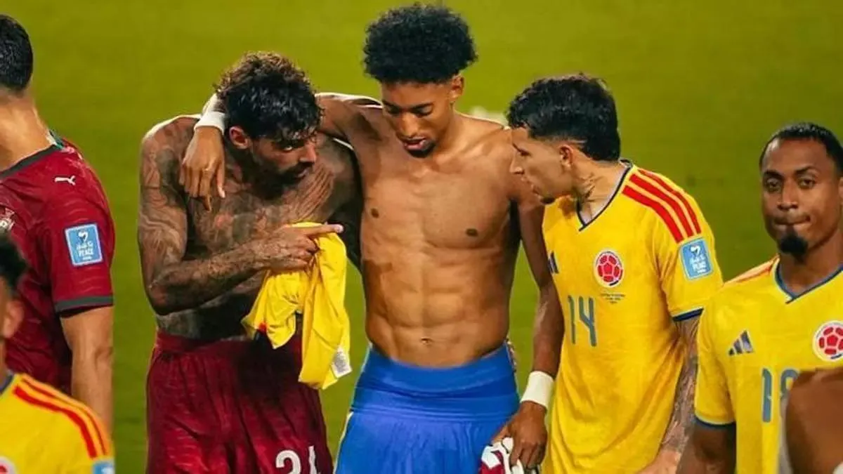 Samu Costa y Mojica, tras el Colombia-Portugal del Mundial.